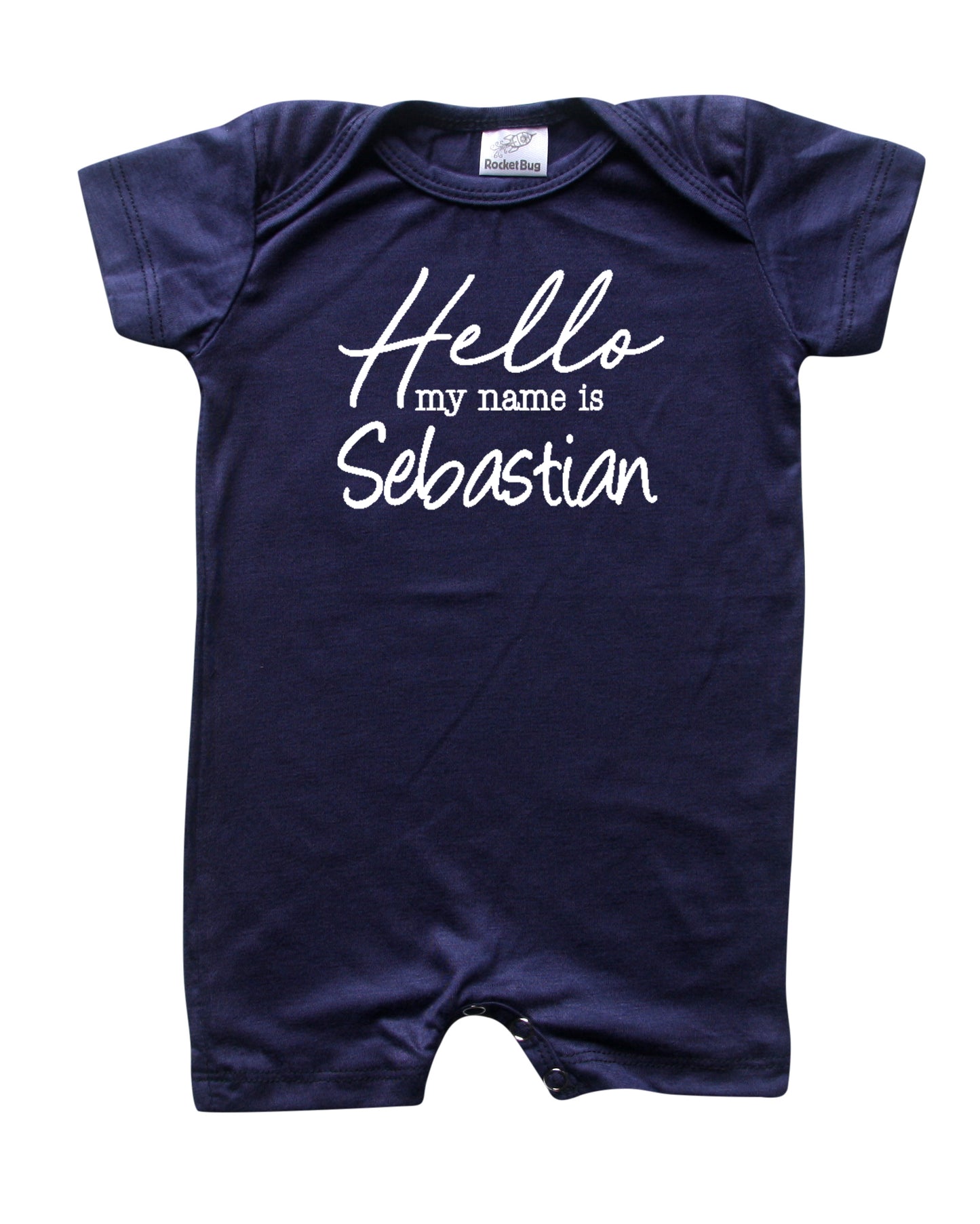 Hello My Name Is Personalized Silky Baby Romper Shorts for Boys and Girls