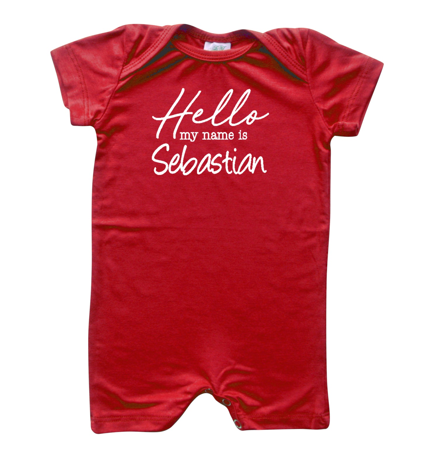 Hello My Name Is Personalized Silky Baby Romper Shorts for Boys and Girls