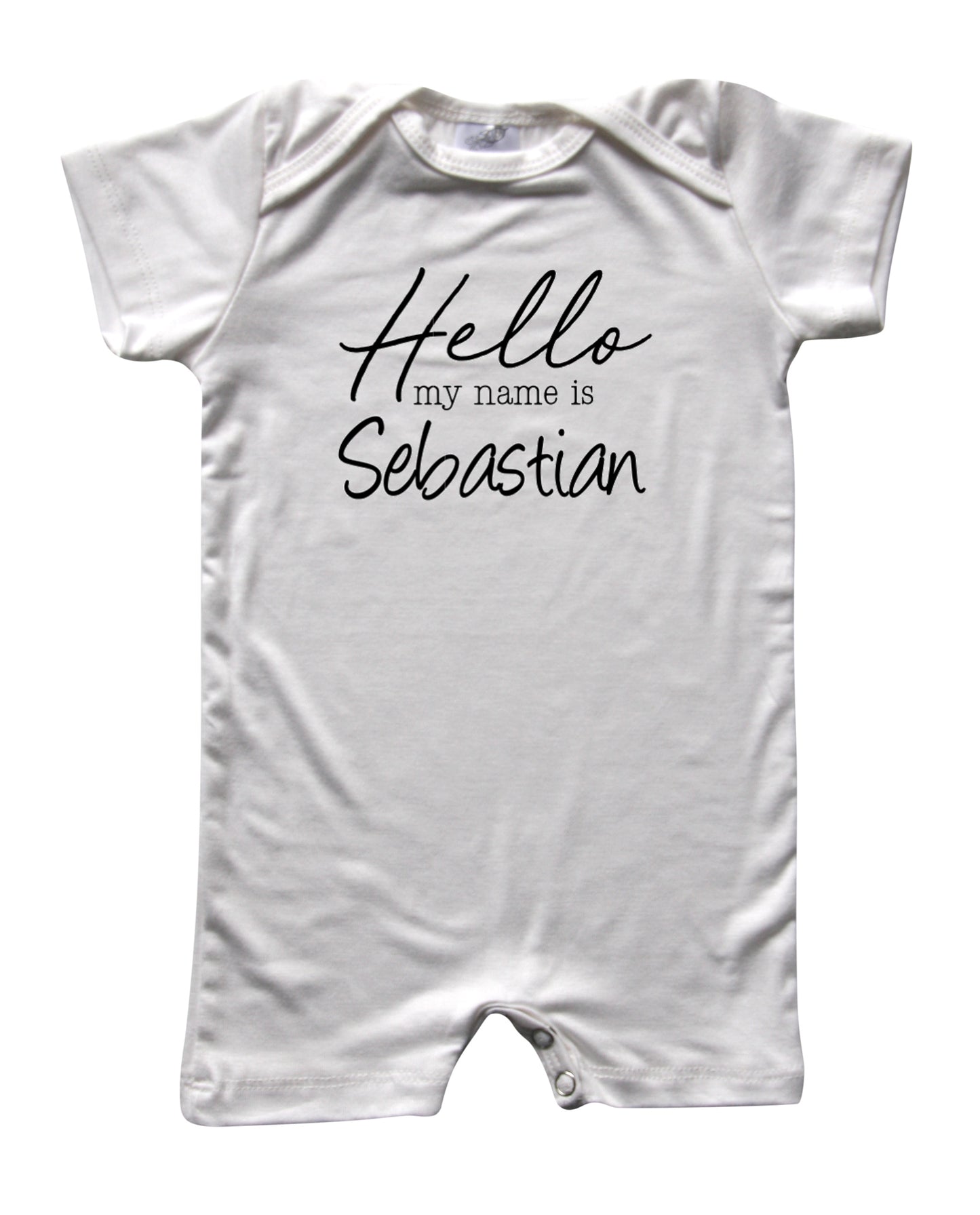 Hello My Name Is Personalized Silky Baby Romper Shorts for Boys and Girls