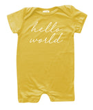 Hello World Silky Baby Romper Shorts for Boys and Girls