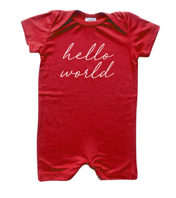 Hello World Silky Baby Romper Shorts for Boys and Girls