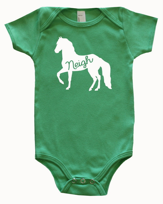 Farm Animal Silhouette Baby Bodysuit-Horse Brown