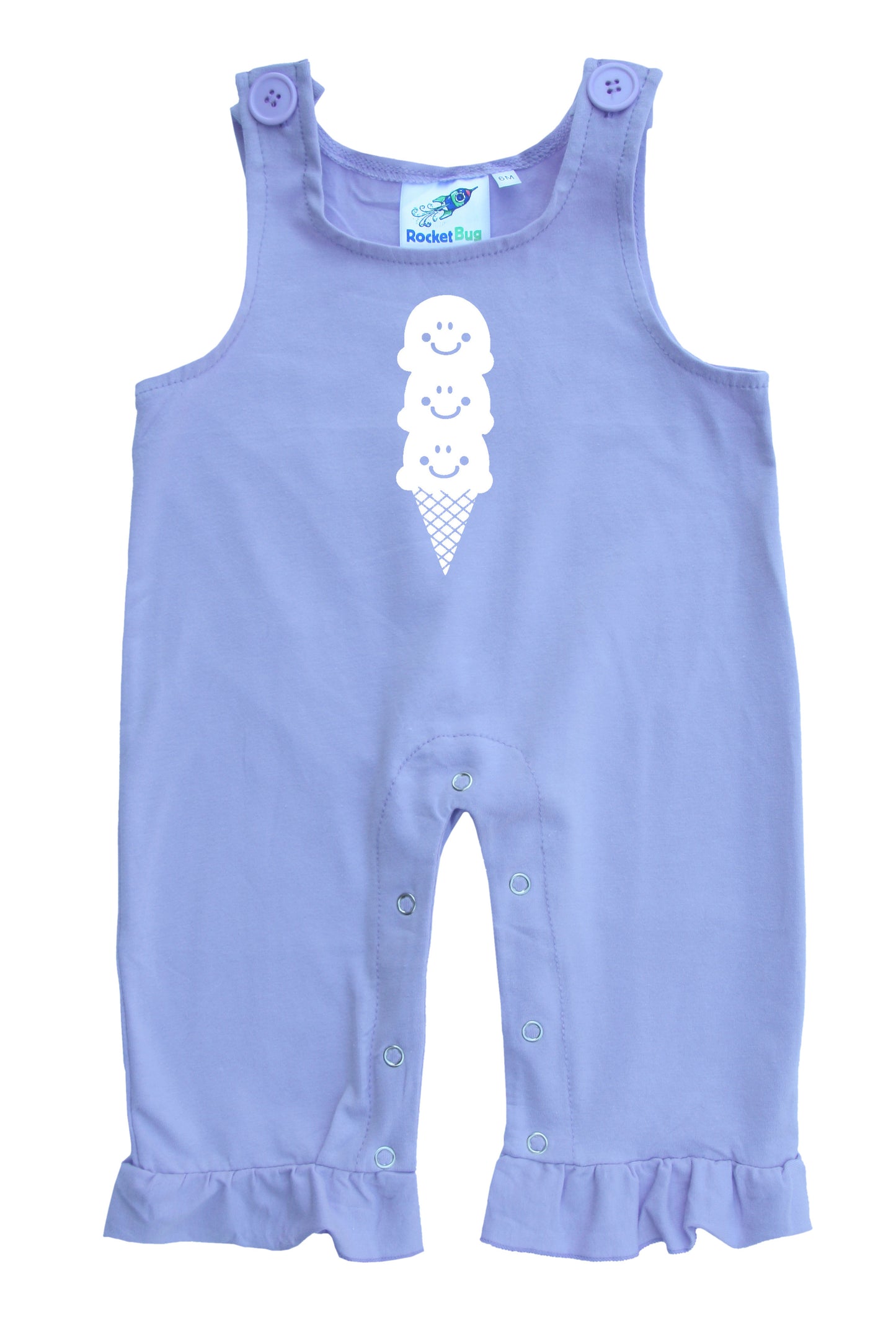 Ice Cream Cone Gender Neutral Baby and Toddler Overalls