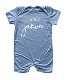 Initial Personalized Name Silky Baby Romper Shorts for Boys and Girls