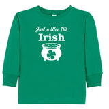 St. Patrick's Day 'Wee Bit Irish' T-shirt for Toddlers & Kids