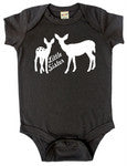 Little Sister Deer Baby Bodysuit Asphalt