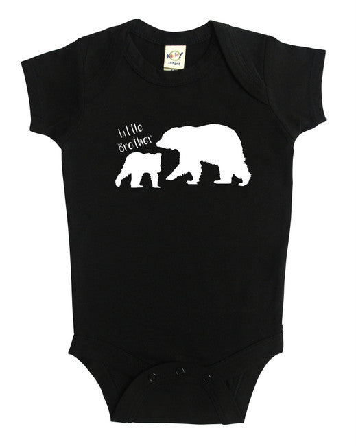 Little Brother with Big Bear Baby Bodysuit