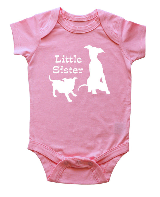Little Sister Dog Baby Bodysuit