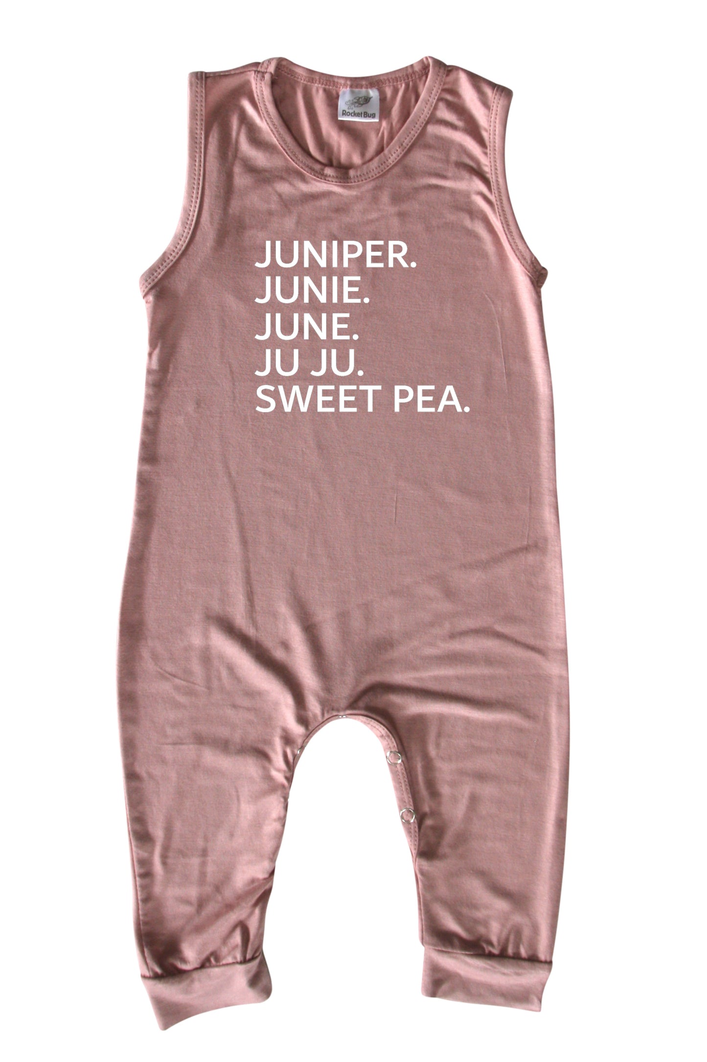 Personalized Nickname Custom Silky Sleeveless Baby Romper for Boys and Girls-Gender Neutral