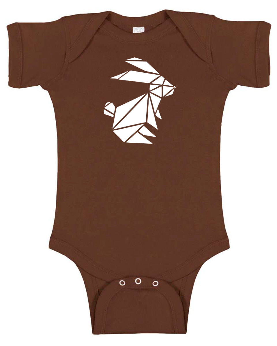 Origami Bunny Baby Bodysuit