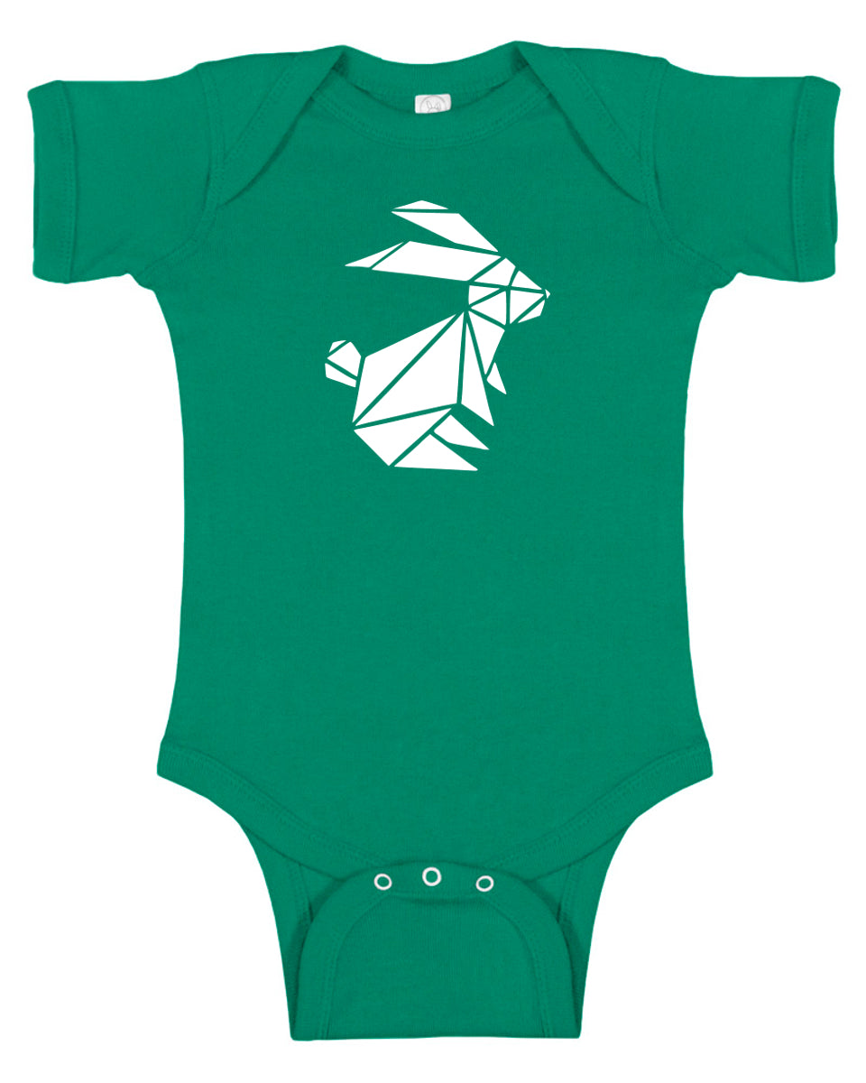 Origami Bunny Baby Bodysuit