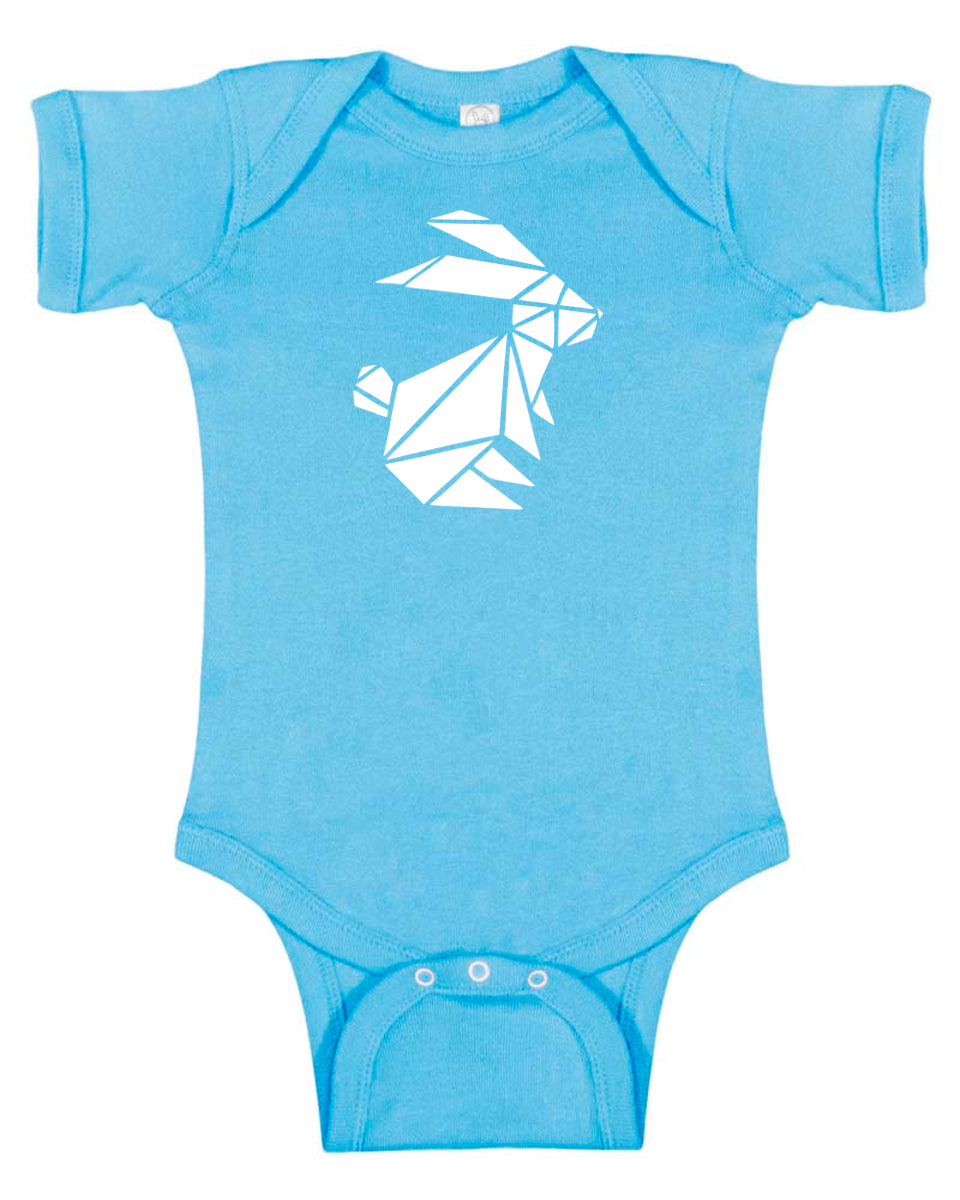 Origami Bunny Baby Bodysuit