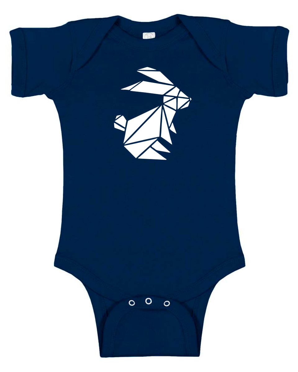Origami Bunny Baby Bodysuit