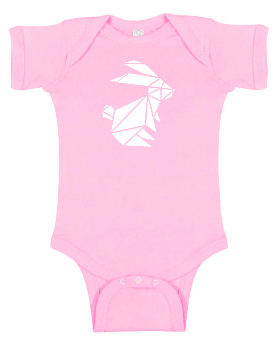 Origami Bunny Baby Bodysuit