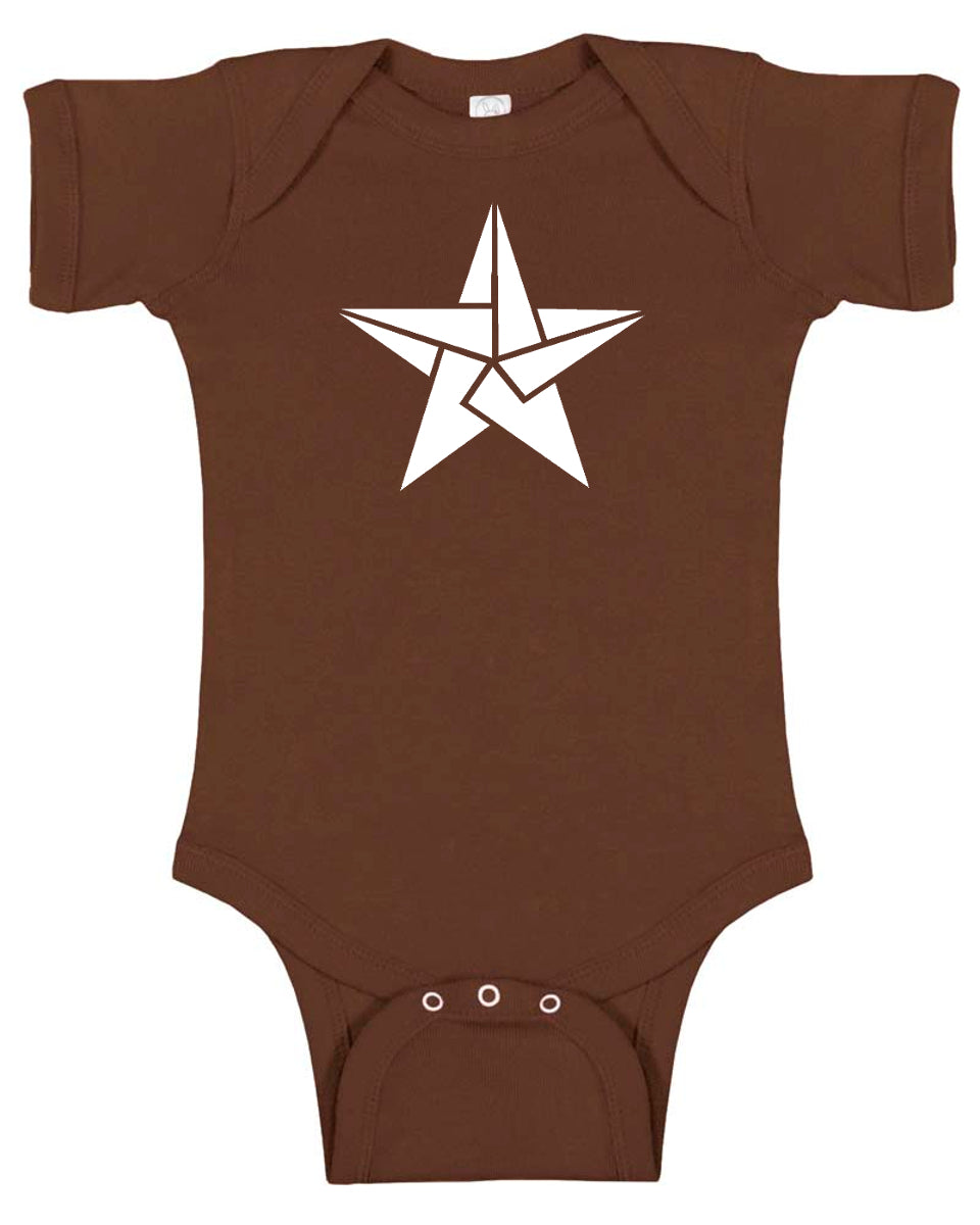 Origami Star Baby Bodysuit