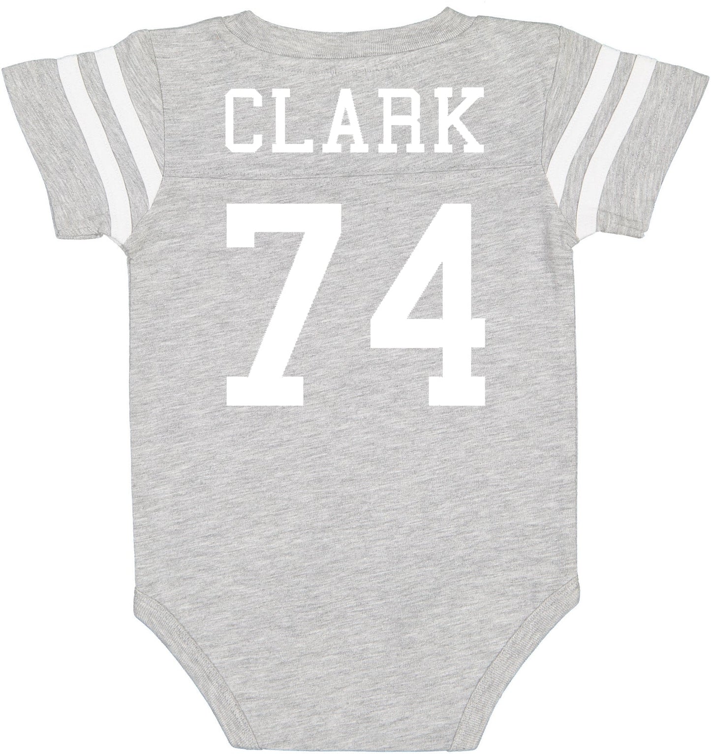 Custom Football Team Jersey Baby Bodysuit Personalized with Name and Number (Front & Back)
