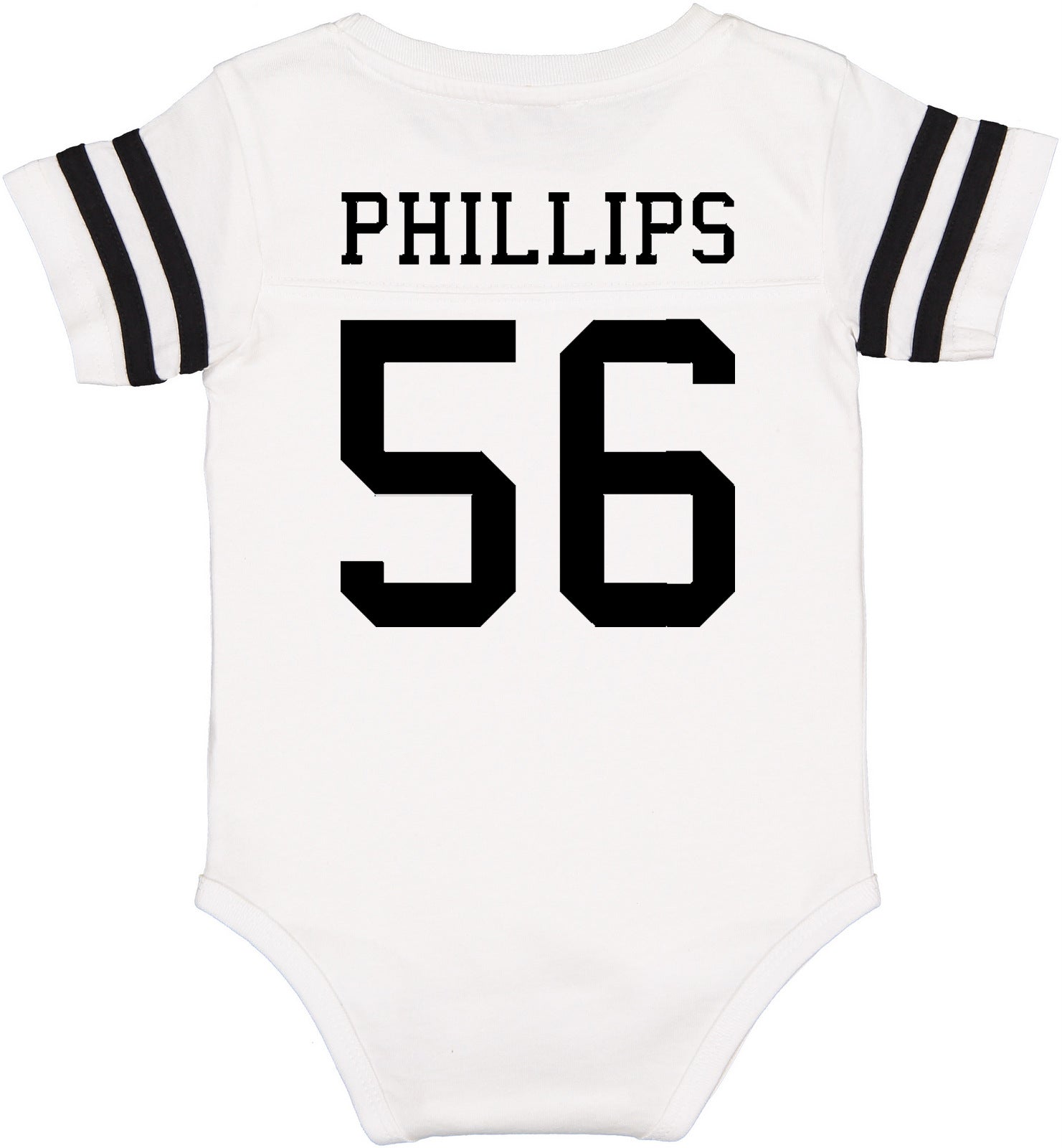 Custom Football Team Jersey Baby Bodysuit Personalized with Name and Number (Front & Back)