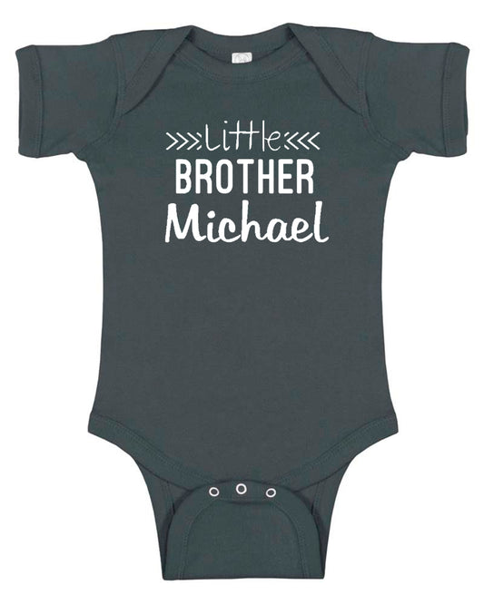 Personalized "Little Brother" Baby Bodysuit