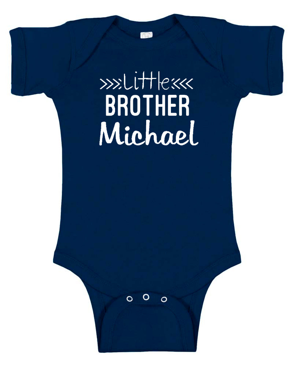 Personalized "Little Brother" Baby Bodysuit