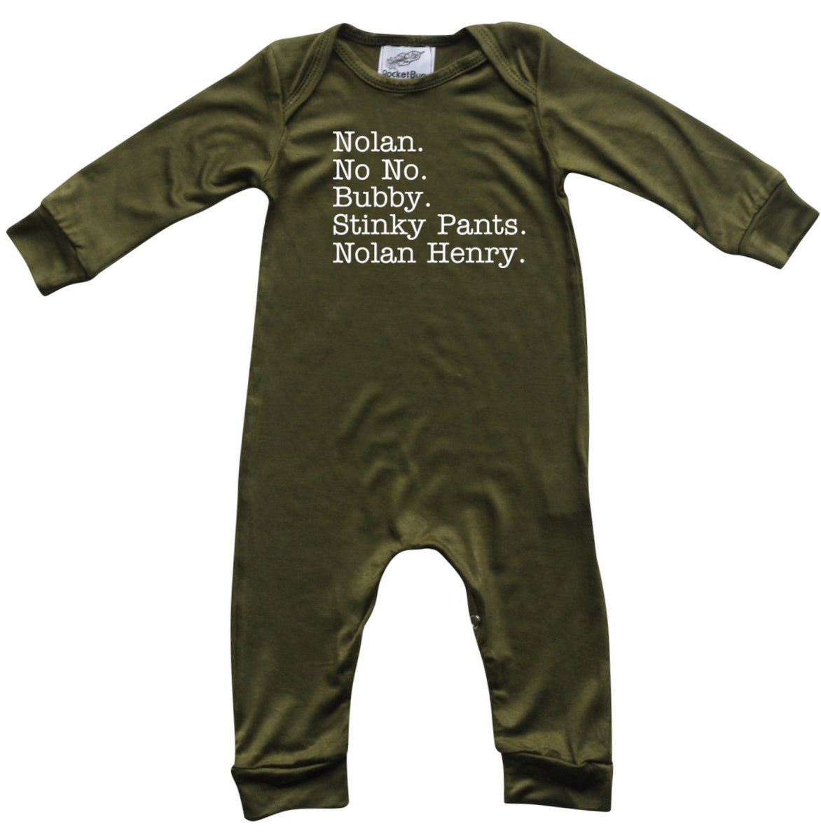 Personalized Nickname Custom Silky Long Sleeve Baby Romper
