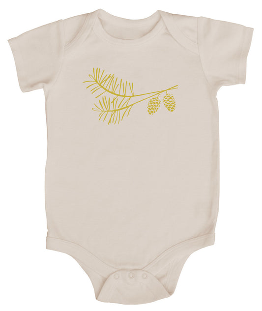 Woodland Pinecones Baby Bodysuit
