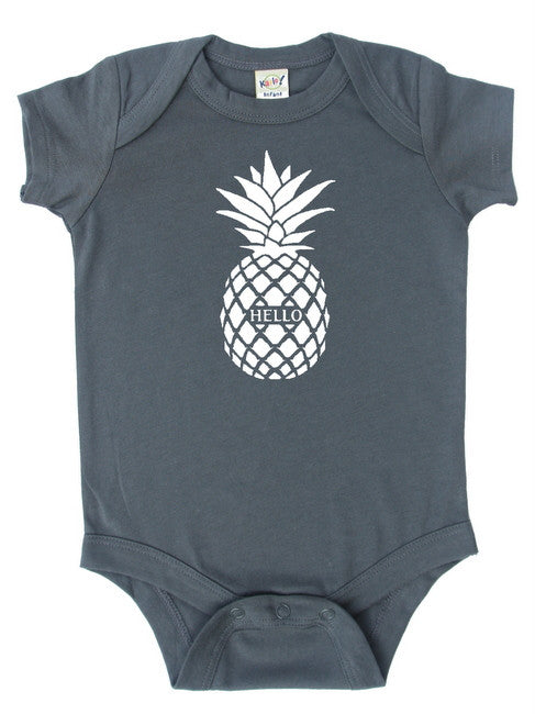"Hello" Pineapple Baby Bodysuit
