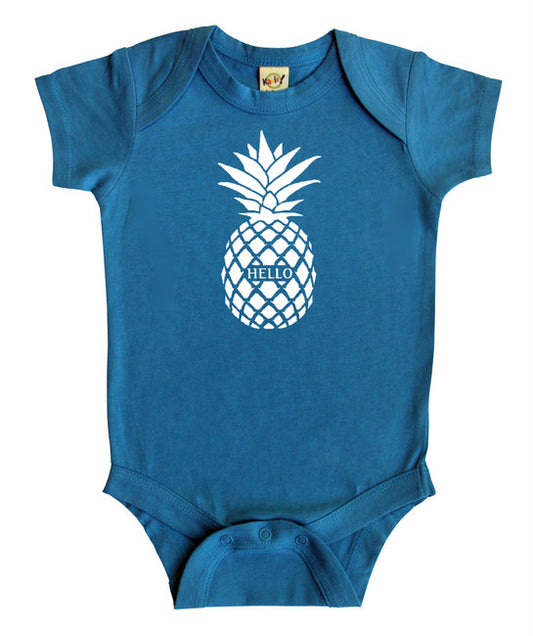 "Hello" Pineapple Baby Bodysuit