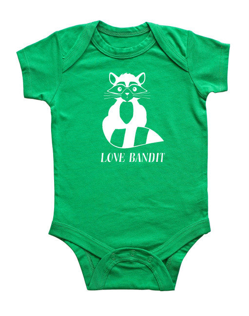 Raccoon Love Bandit Baby Bodysuit
