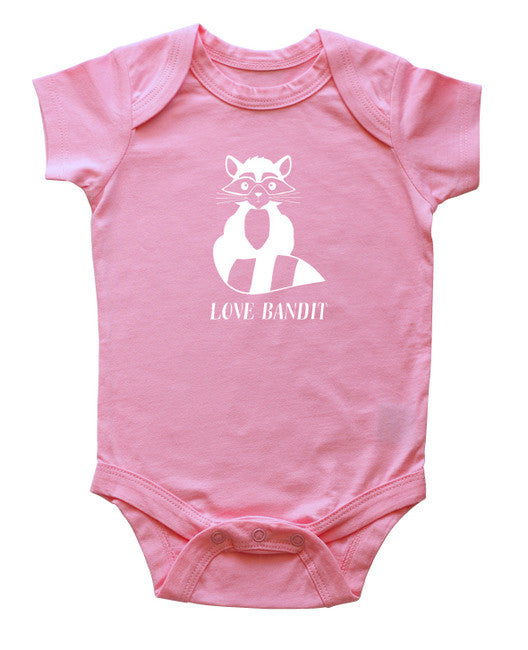 Raccoon Love Bandit Baby Bodysuit
