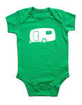 Retro Camper Baby Bodysuit Grass