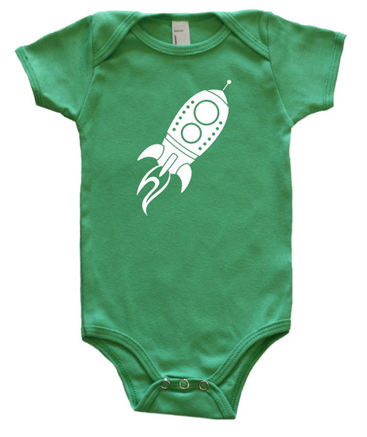 Rocket Ship Silhouette Baby Bodysuit