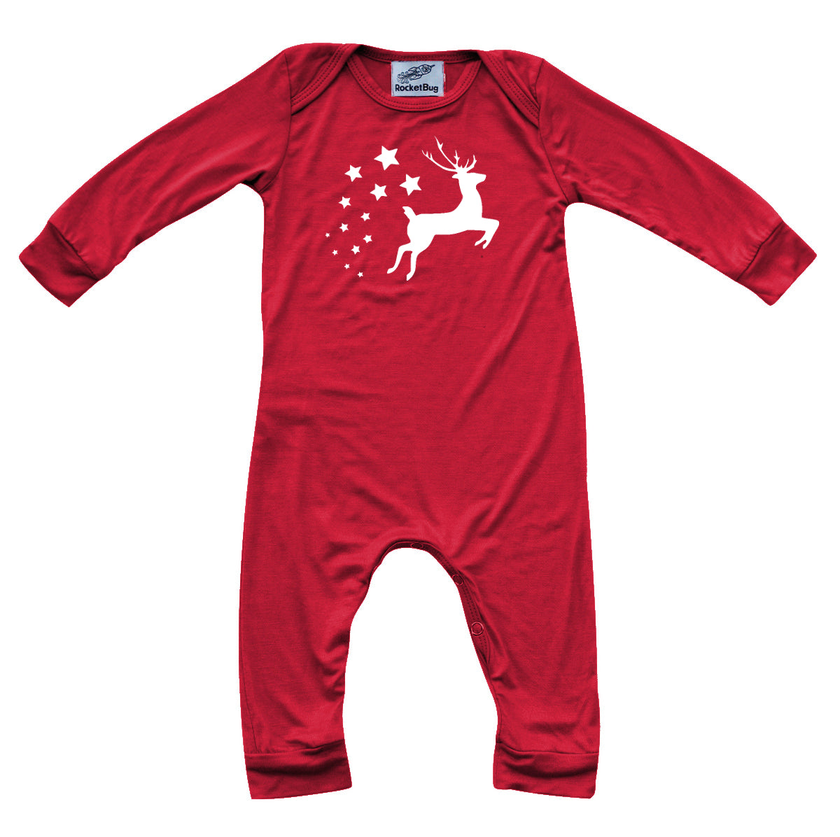 Holiday- Red Christmas Long Sleeve Baby Jumpsuit Romper