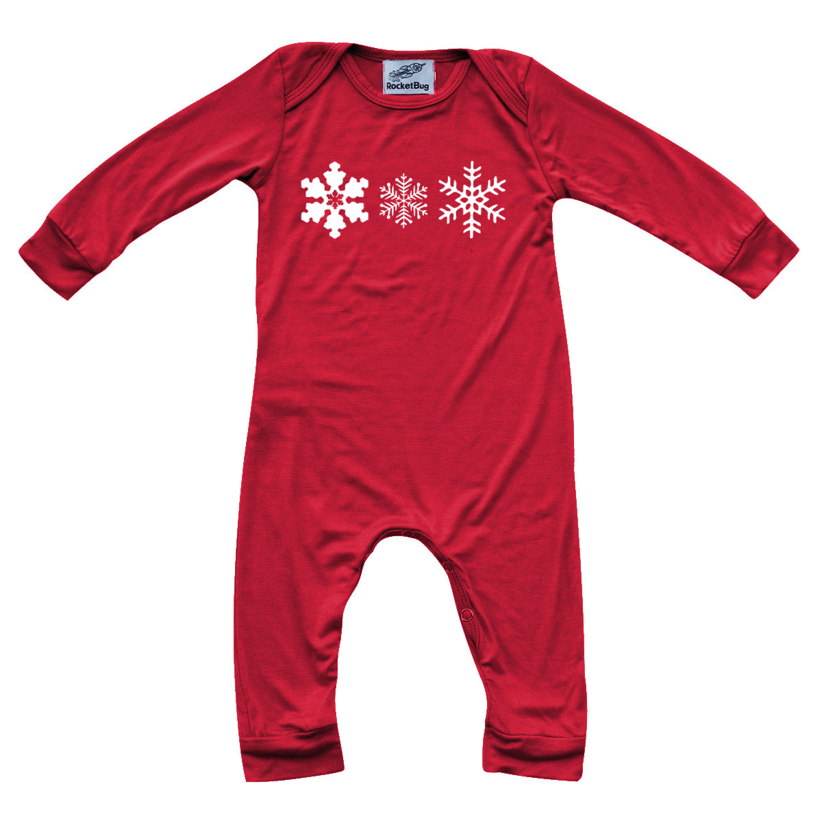 Holiday- Red Christmas Long Sleeve Baby Jumpsuit Romper