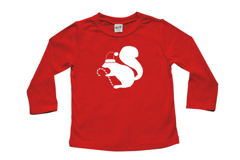 Santa Squirrel Long Sleeve T-shirt - Christmas