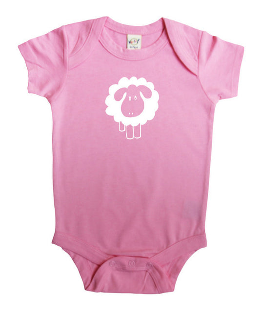 Counting Sheep Silhouette Baby Bodysuit