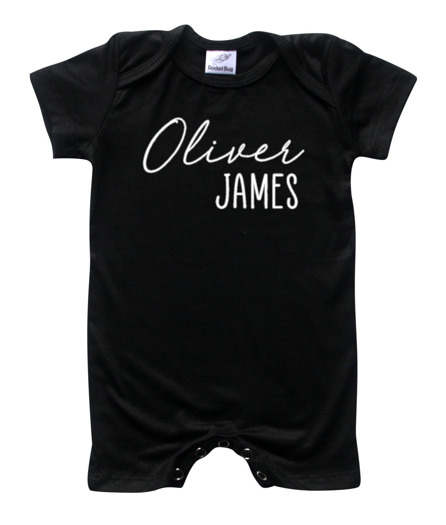 First + Middle Name Personalized Custom Silky Baby Romper Shorts for Boys and Girls-Gender Neutral