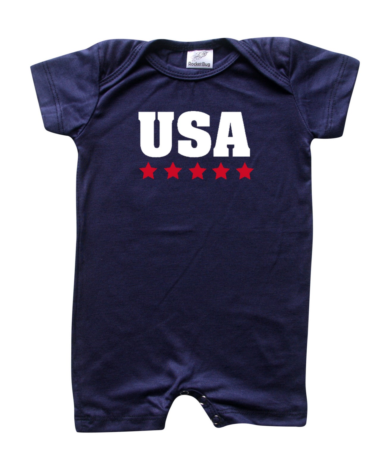USA Silky Shorts Baby Romper for Boys and Girls -Gender Neutral, Baby Shower gift, newborn, summer, 4th of July
