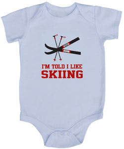 I'm Told I Like Skiing Baby Bodysuit
