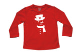 Holiday Christmas Snowman- Baby, Toddler, and Big Kids Long Sleeve T-Shirt