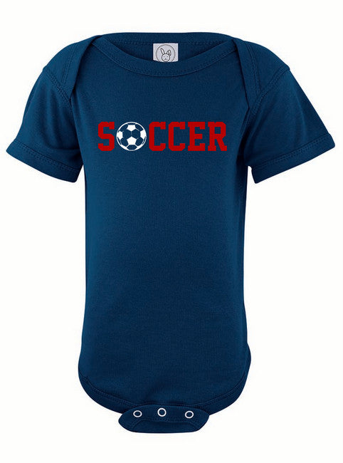 Patriotic Soccer Baby Bodysuit