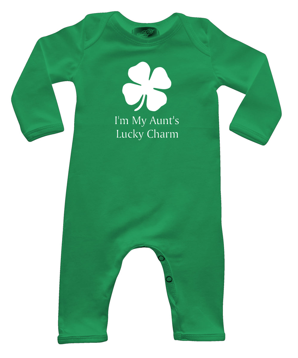 Green St. Patrick's Day Long Sleeve Baby Jumpsuit Romper