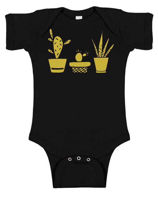 Succulent Silhouette Baby Bodysuit