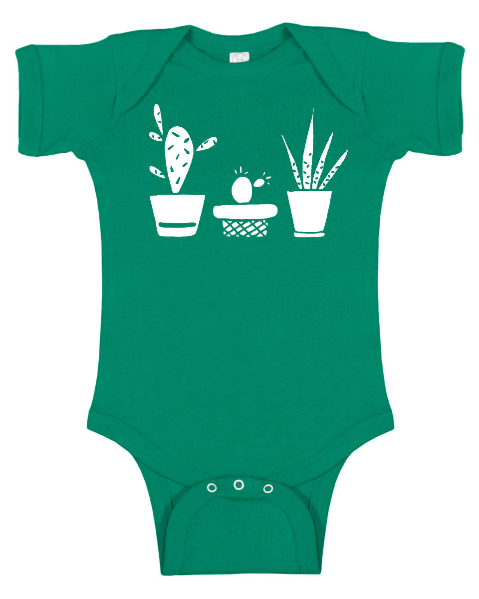 Succulent Silhouette Baby Bodysuit