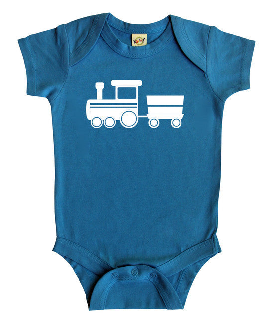 Transportation Silhouette Baby Bodysuit-Train