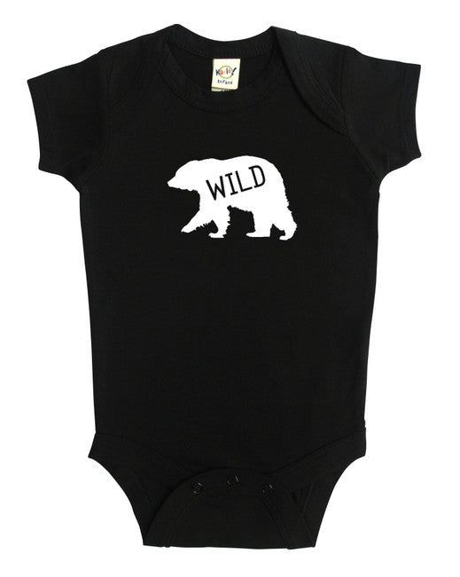 "Wild" Bear Animal Silhouette Baby Bodysuit