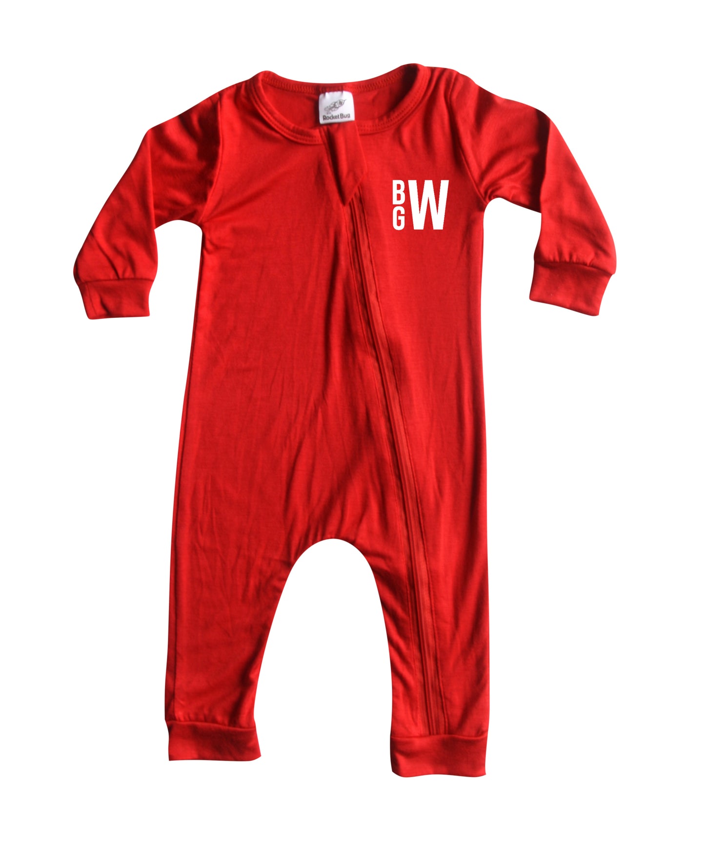 Personalized Initial Silky Long Sleeve Zipper Baby Romper