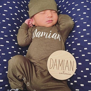 Personalized Long Sleeve Romper