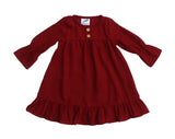 FLASH SALE REG $28 - Long Sleeve Pleated Waist Baby, Toddler, Girls Flannel or Linen Dresses for Babies and Kids