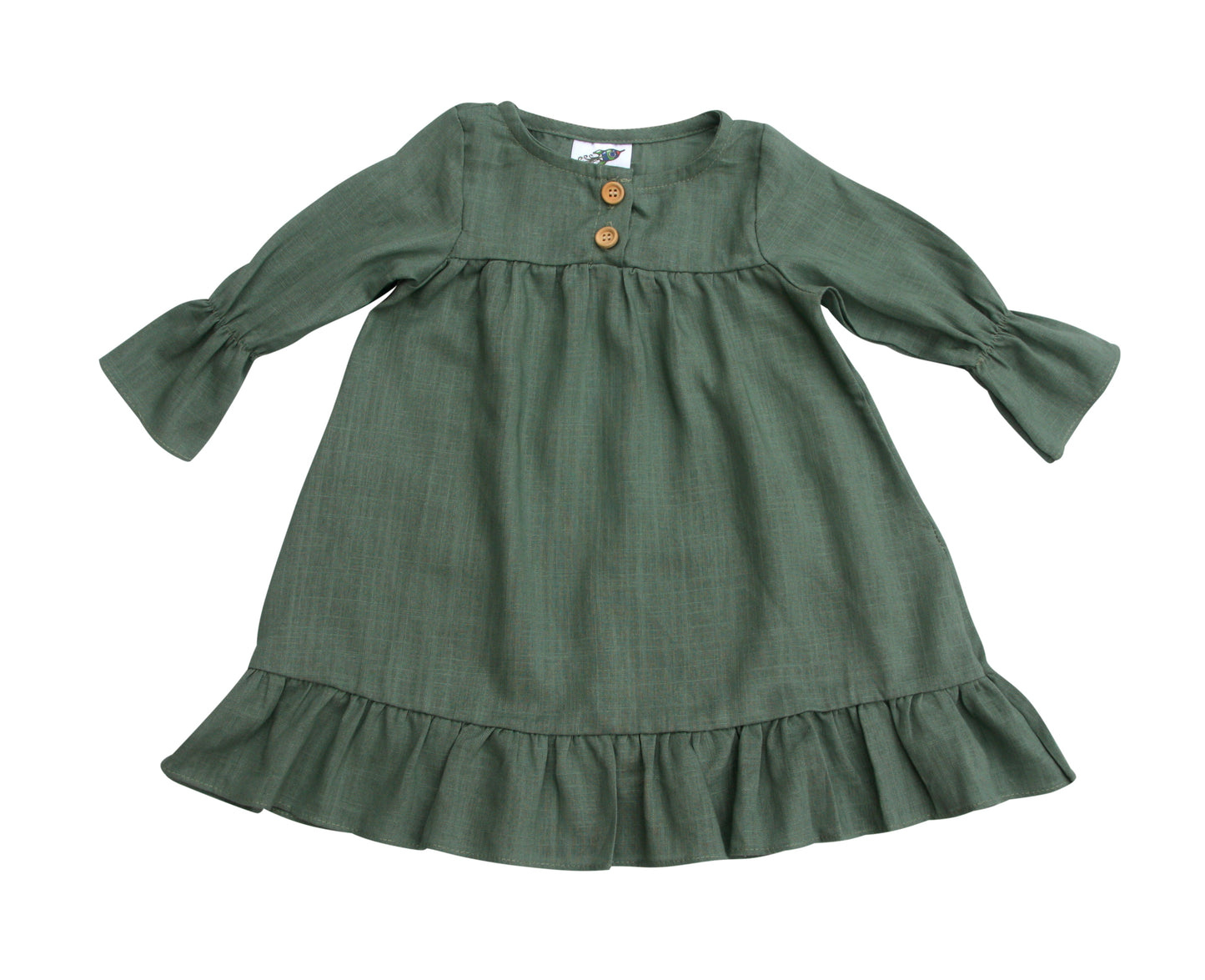 FLASH SALE REG $28 - Long Sleeve Pleated Waist Baby, Toddler, Girls Flannel or Linen Dresses for Babies and Kids