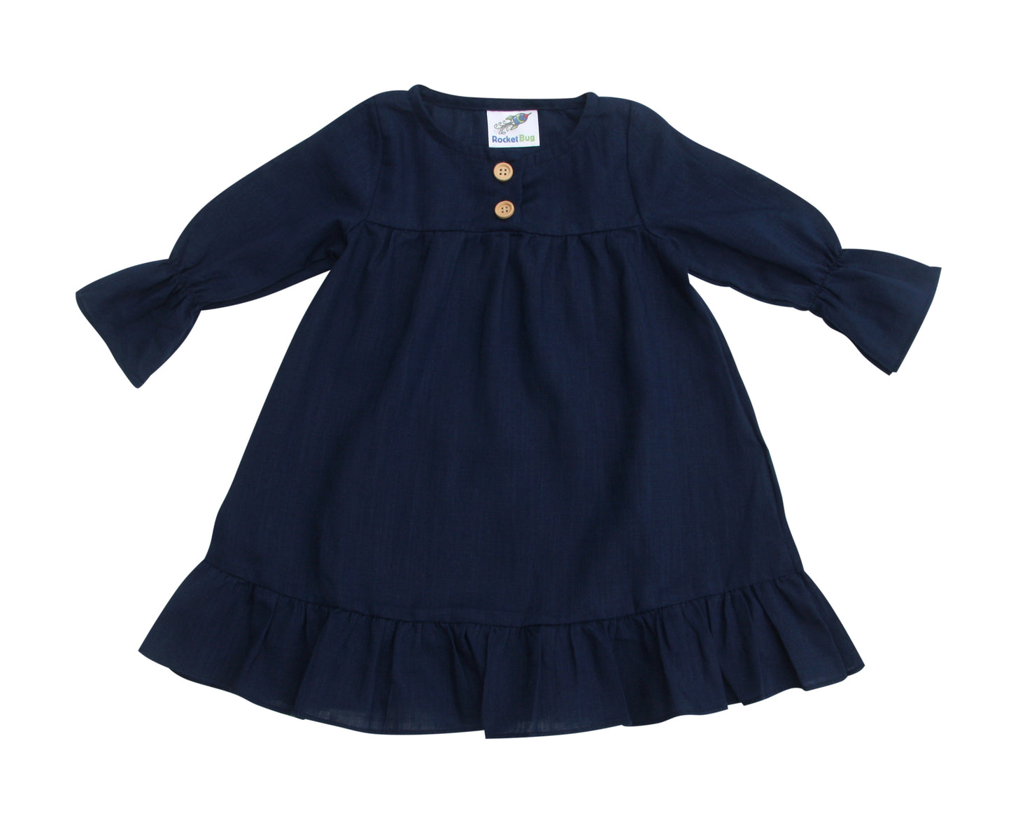 FLASH SALE REG $28 - Long Sleeve Pleated Waist Baby, Toddler, Girls Flannel or Linen Dresses for Babies and Kids
